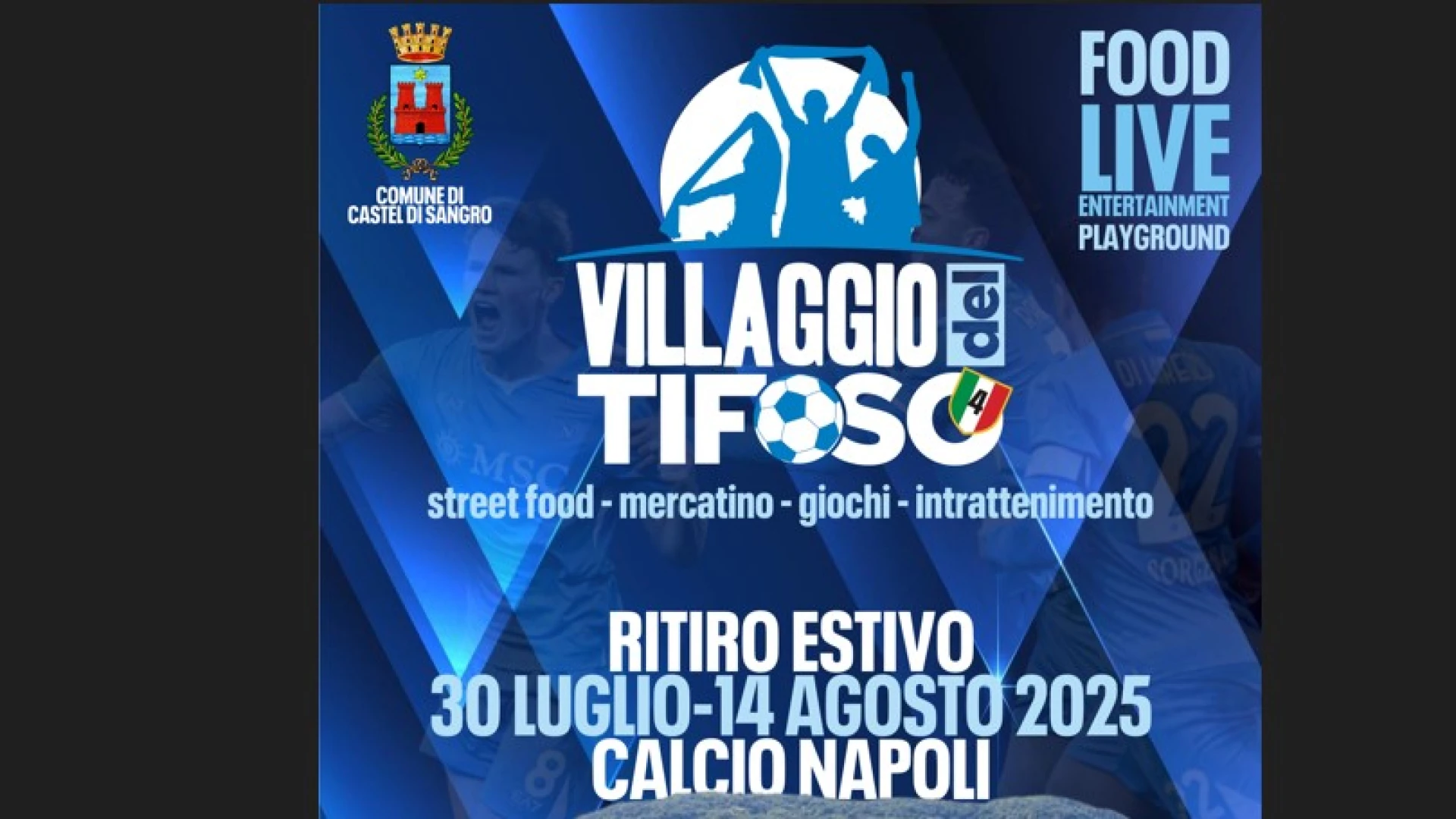 Castel Di Sangro: al Villaggio del Tifoso promosso da Momenti Gommosi e D2eventi tante sorprese per i tifosi del Napoli.